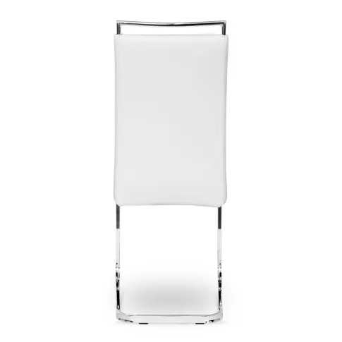 Białe skórzane krzesło do kuchni Brox