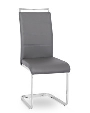 Szare nowoczesne krzesło na płozach - Brox w sklepie Edinos.pl
