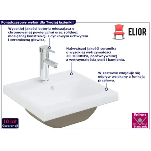 Umywalka wpuszczana z baterią Olewio 3X