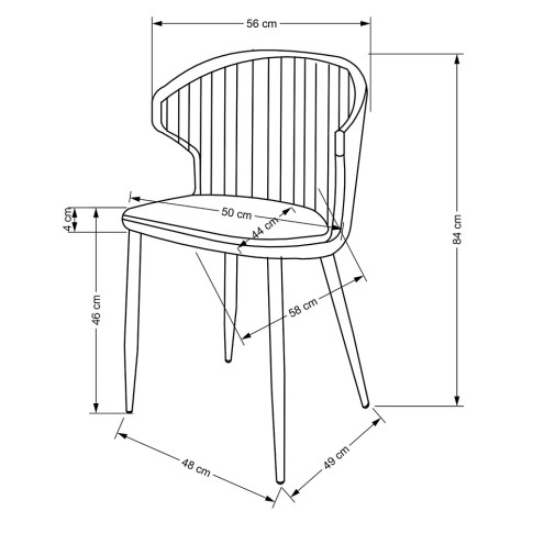 Wymiary krzesła Floxalo
