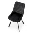 Czarne welurowe krzesło Elpo