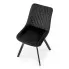 Czarne welurowe krzesło Elpo