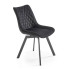 Czarne krzesło tapicerowane welurem - Elpo