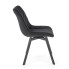 Czarne krzesło tapicerowane welurem Elpo