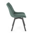 Zielone krzesło welurowe Elpo