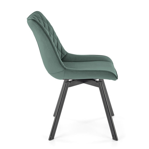 Zielone krzesło welurowe Elpo