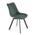 Zielone pikowane krzesło Elpo