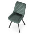 Zielone tapicerowane welurem krzesło Elpo