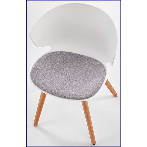 Zdjęcie nowoczesne białe krzesło do stołu Kris - sklep Edinos.pl