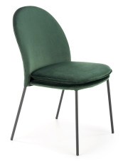 Zielone tapicerowane welurem krzesło - Tazo w sklepie Edinos.pl