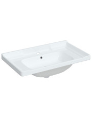 Biała ceramiczna umywalka łazienkowa - Orondo 5X w sklepie Edinos.pl