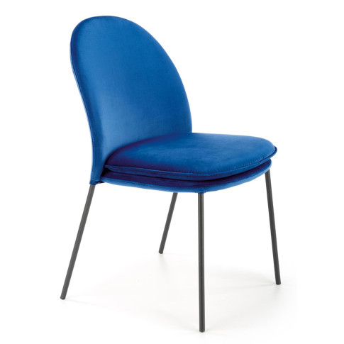 Niebieskie tapicerowane krzesło Tazo