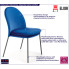 Niebieskie welurowe krzesło Tazo