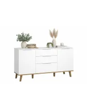 Biała komoda w stylu skandynawskim - Olenako 3X w sklepie Edinos.pl