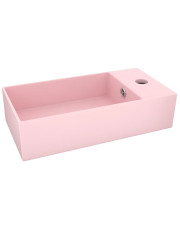 Różowa umywalka ceramiczna - Matijas w sklepie Edinos.pl