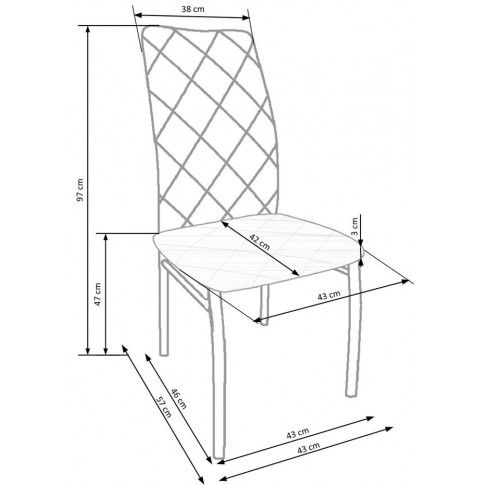 Szczegółowe zdjęcie nr 4 produktu Krzesło pikowane Rankin - beżowe