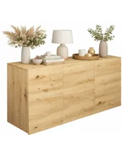 Wisząca komoda z półkami dąb artisan - Elorones 3X w sklepie Edinos.pl