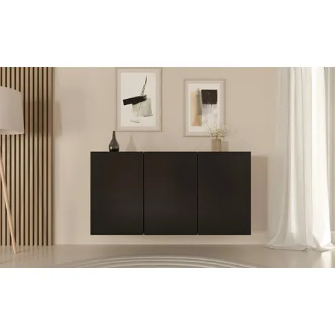 Wizualizacja czarnej podwieszanej komody Berloni 3X