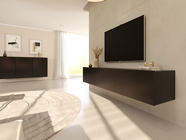 Wizualizacja mebli z kolekcji Berloni czarny