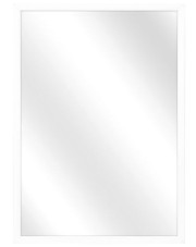 Białe prostokątne lustro aluminiowe - Gaxo