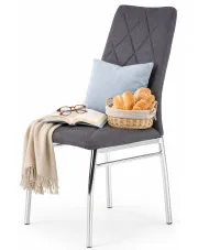 Ciemnoszare nowoczesne krzesło pikowane - Ivar w sklepie Edinos.pl