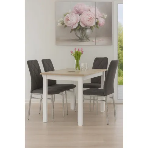 Zdjęcie popielate krzesło pikowane do kuchni Ivar | Edinos.pl