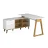 Białe nowoczesne biurko z szafką Norveso 15X