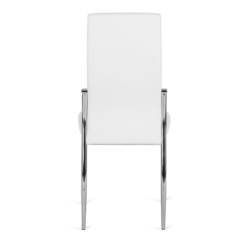 Białe pikowane krzesło do kuchni Doxi 3X