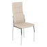 Beżowe tapicerowane krzesło ze skóry ekologicznej - Doxi 3X