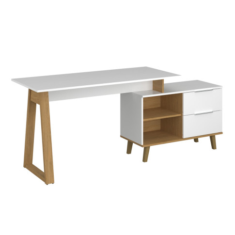 Białe nowoczesne biurko Norveso 16X