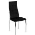 Czarne welurowe krzesło z wysokim oparciem - Doxi 4X