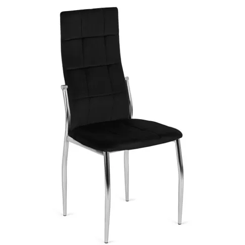 Czarne welurowe krzesło do jadalni Doxi 4X