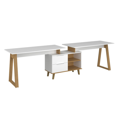 Białe skandynawskie biurko Norveso 17X