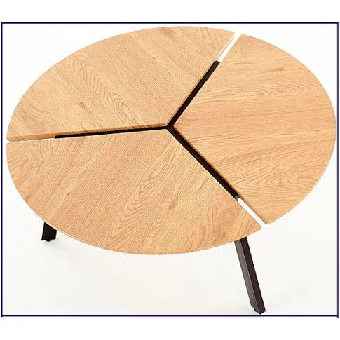 Zdjęcie okrągła ława do salonu, loftu dąb złoty Alanta | Edinos.pl