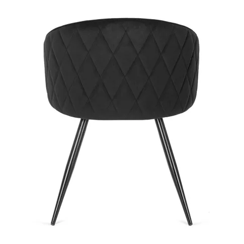 Czarne eleganckie krzesło tapicerowane Izmo