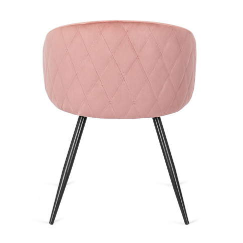 Różowe eleganckie krzesło tapicerowane Izmo