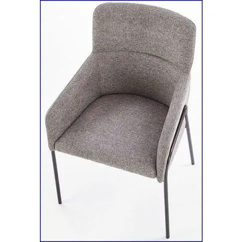 Zdjęcie popielate krzesło z podłokietnikami Azla | Edinos.pl