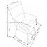 Szczegółowe zdjęcie nr 4 produktu Tapicerowane krzesło z podłokietnikami popielate - Entor