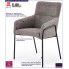Fotografia Tapicerowane krzesło z podłokietnikami popielate - Entor z kategorii Krzesła tapicerowane