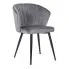 Szare krzesło welurowe do jadalni Ivlo
