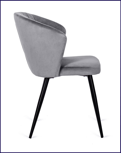 Szare tapicerowane krzesło do jadalni Milet