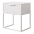 Biała minimalistyczna szafka nocna z szufladą - Arca
