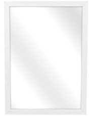 Białe drewniane lustro ścienne - Framio