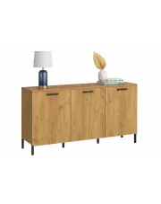 Industrialna komoda w kolorze dąb craft złoty - Vinos 3X w sklepie Edinos.pl