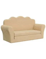 Kremowa 2-osobowa sofa dziecięca - Gretter 3X