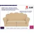 Rozkładana sofa dziecięca Gretter 3X kolor kremowy