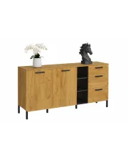 Duża loftowa komoda z szufladami i półkami - Vinos 4X w sklepie Edinos.pl