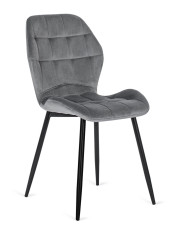 Szare tapicerowane krzesło do pokoju - Edro 3X w sklepie Edinos.pl