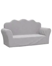 Jasnoszara sofa dziecięca - Gretter 4X