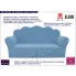 Podwójna sofa dziecięca Gretter 4X kolor niebieski